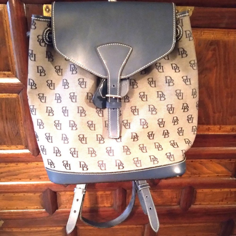 Dooney & Bourke Vintage Navy Signature Backpack